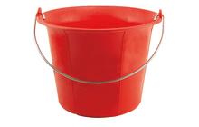 COLORED PLASTIC BUCKET RED thumbnail