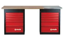 WORKBENCH 2 M - WITH STAINLESS STEEL PLATE & 2 STORAGE CABINETS thumbnail